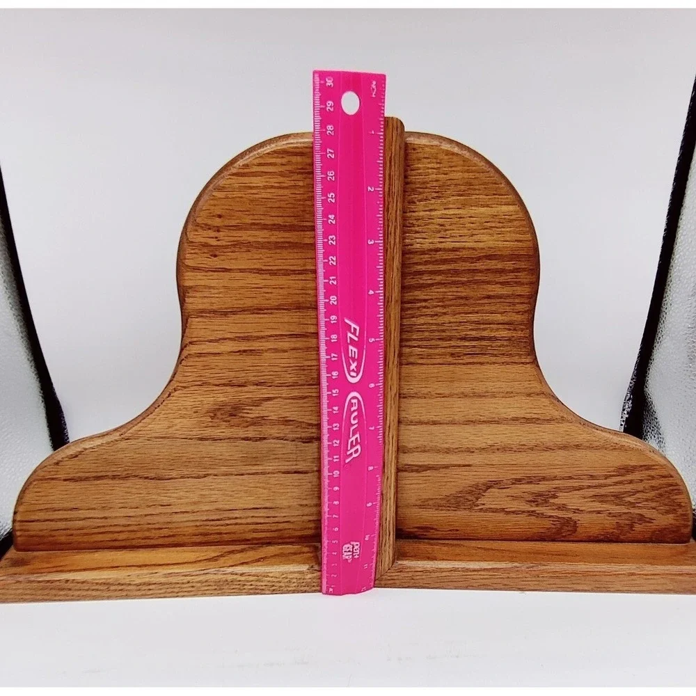 Set of 2 Wooden Shelf Brackets? Mounted Rack Support? Lacquered Bookends? Wood